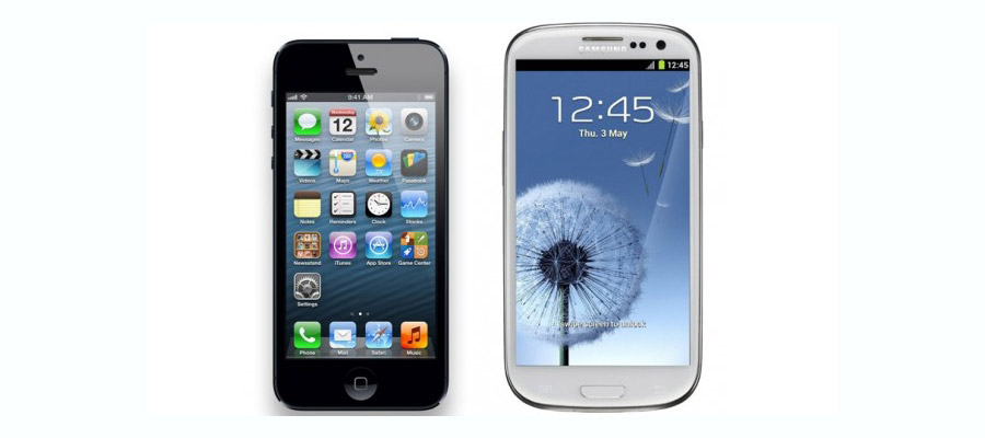 Ecran iPhone 5 vs écran Samsung Galaxy S3