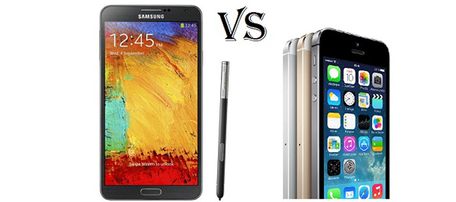 Comparatif iPhone 5S et Galaxy Note 3